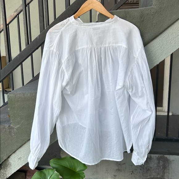 Buck Mason White Cotton Blouse Vacation Resortwear Resort Beach Business Casual - Picture 4 of 4